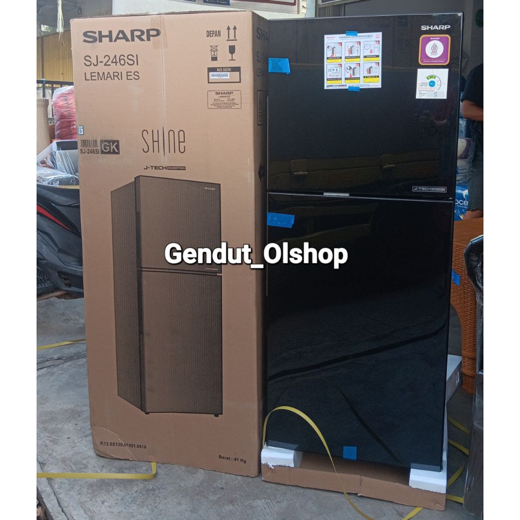 (Khusus Wilayah Kota Palembang)KULKAS 2 PINTU SHARP 205 LITER SJ-246SI-GK, Lemari Es SHARP SJ-246SIG