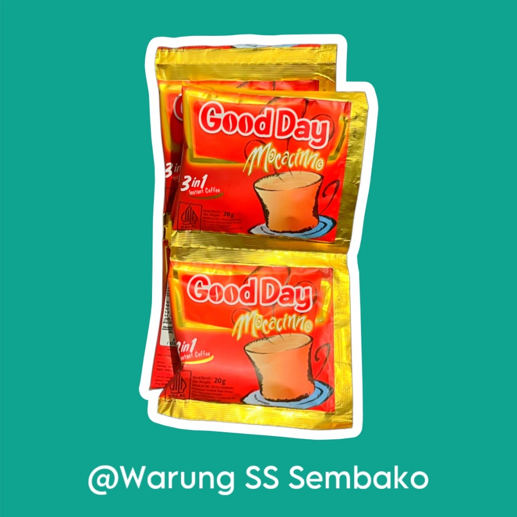 

Good Day Kopi Bubuk Mocacinno 1 renceng isi 10 pcs