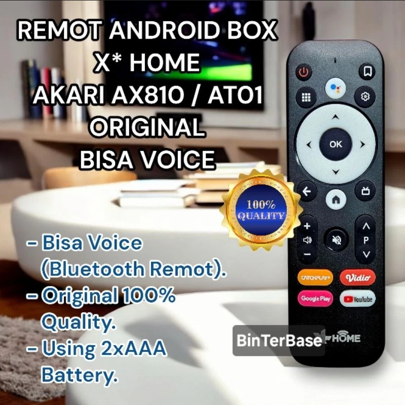 Remote remot stb X* Home Akari AX810 AT01 Andr0id Tv Box Original 100% Ori bisa Voice bluetooth ax-8