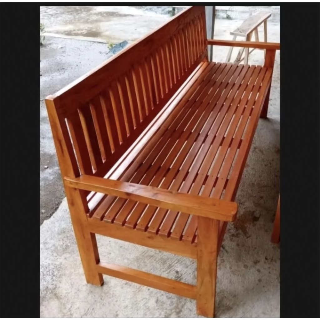 Kursi panjang bangku taman indoor outdoor material kayu