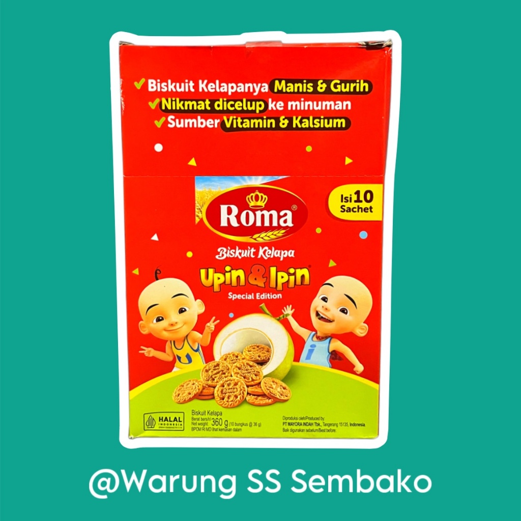 

Mayora Roma Biskuit Kelapa 1 pack isi 12 pcs