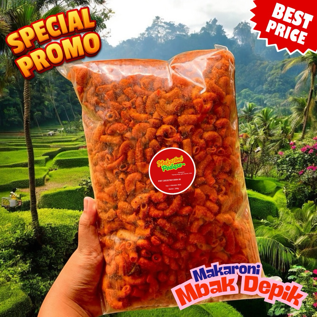 

Makaroni Pedas Gurih 250g – Gigit Sekali, Langsung Lanjut!