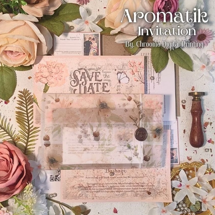 Undangan Pernikahan Amplop Kalkir Murah Unik Cantik Elegan