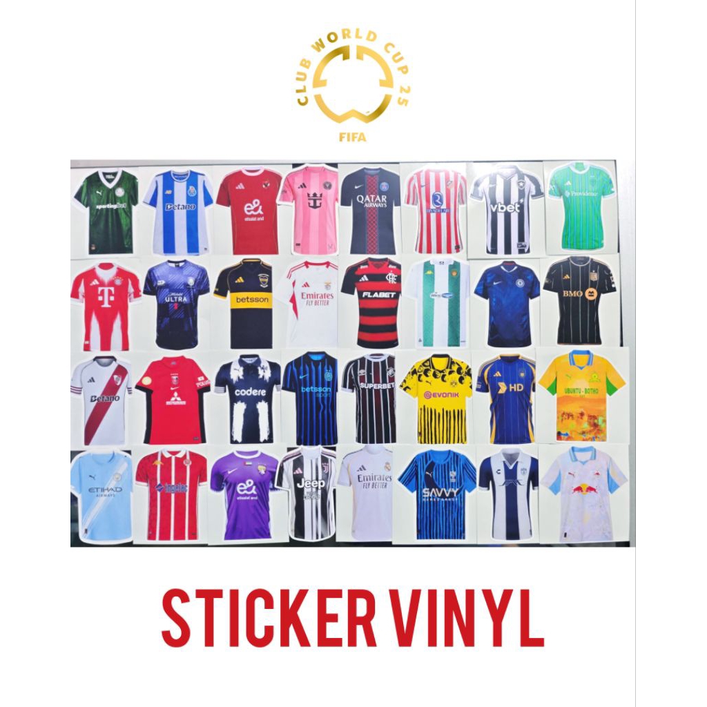 

Sticker / Stiker Vinyl cutting gambar Jersey bola CWC 2025