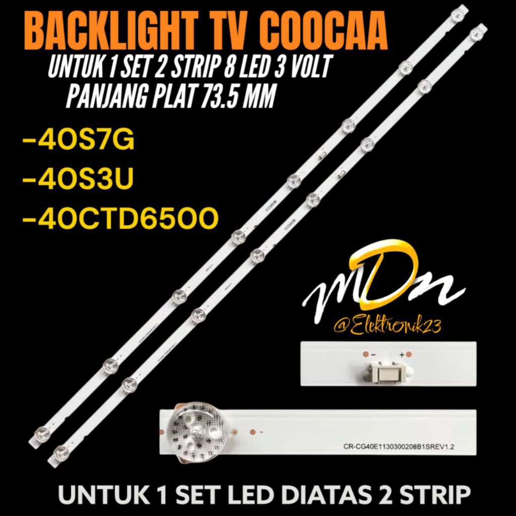 BACKLIGHT TV LED COOCAA 40 INCH 40S3U-40S7G- 40 CTD6500 BACKLIGHT TV LED 40 INCH COOCAA