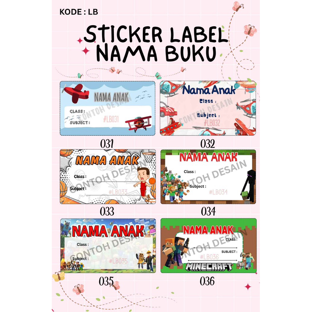 

LABEL NAMA BUKU ANAK #part6