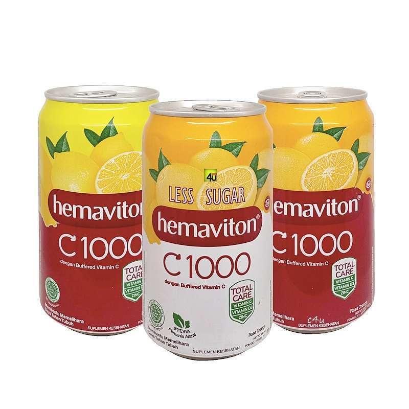 

Hemaviton C1000 C-1000 Kaleng 330ml Orange Lemon Less Sugar