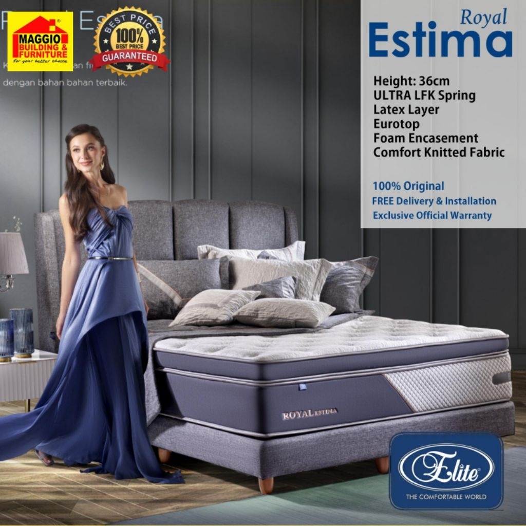 KASUR SPRINGBED ELITE - MATRAS SPRING LATEX - ESTIMA - ELITE
