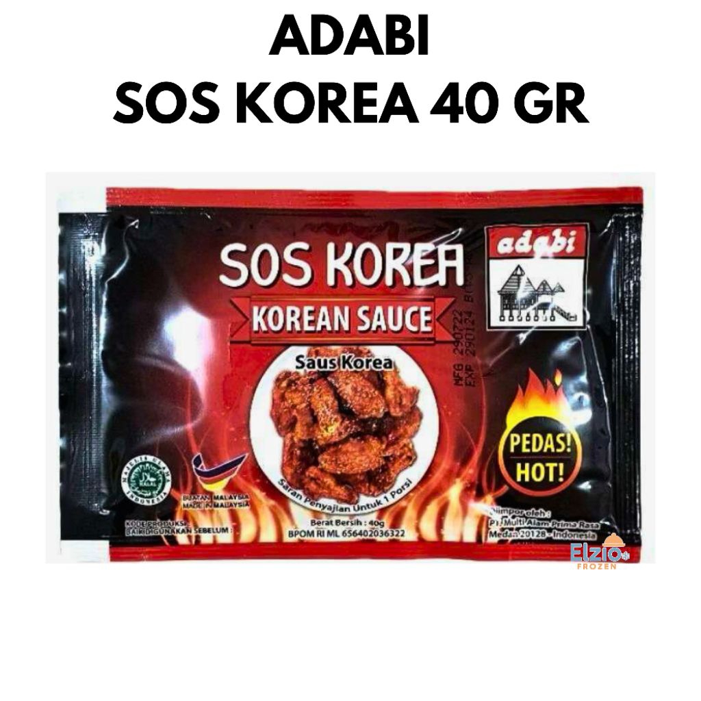 

Saus Korea Pedas Hot - SOS Korea ADABI 49 gr | Saus Korea Ekstra Pedas Halal