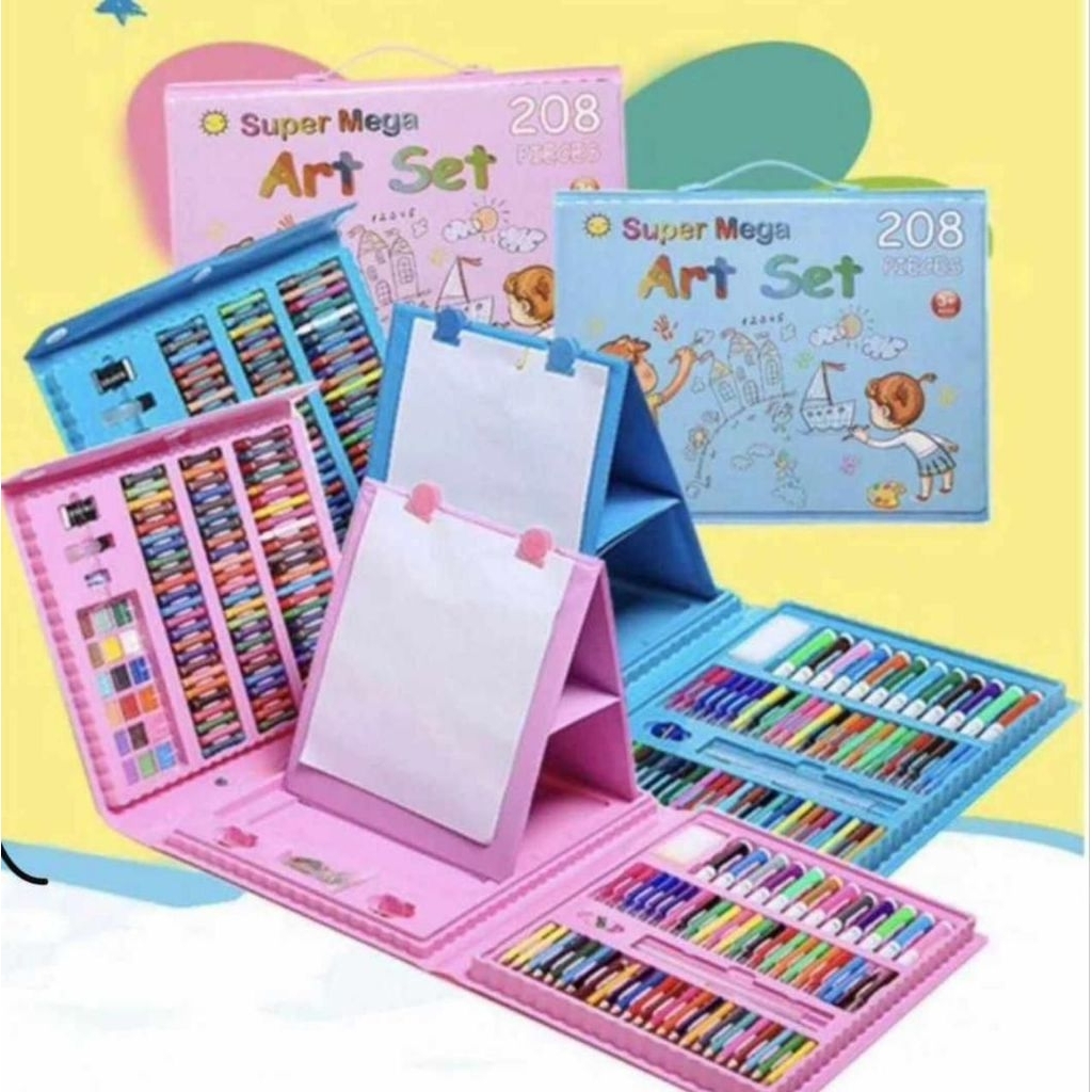

crayon set biru/pink