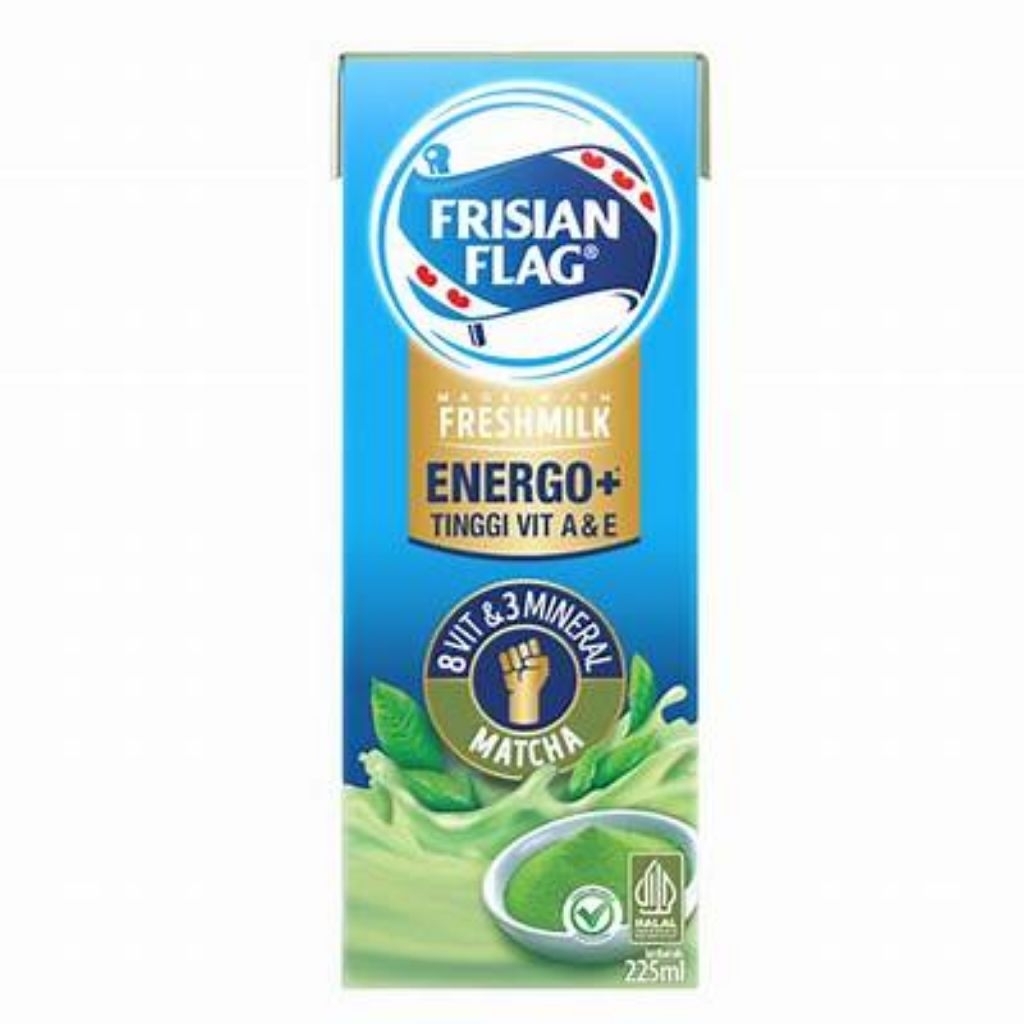 

Frisian Flag UHT Matcha Energo 225ml 1dus isi 36pcs
