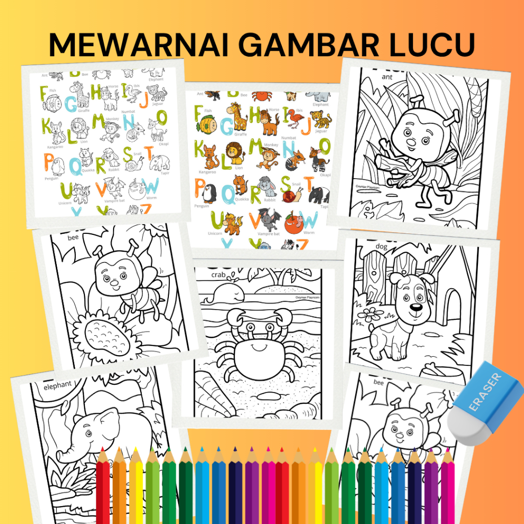 

[Whispers] MEWARNAI HURUF A-Z ALPHABET COLORING ALPHABET KERTAS UKURAN A5 100GSM
