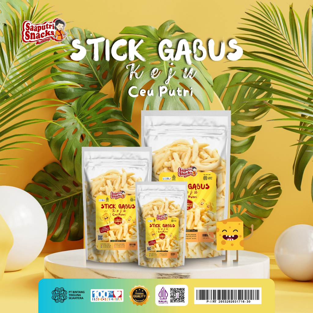 

[SAAPUTRI SNACKS] Stick Telur Gabus - Cemilan Kemasan 170gr dan 400gr