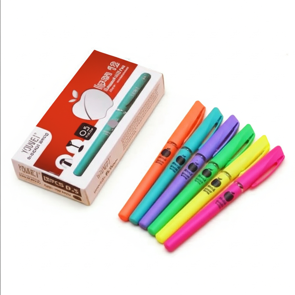

Pulpen Apel 1 Pack Isi 12 Pcs - Pulpen Gel Apel Warna Warni - Pulpen Tinta Hitam 0.5 mm