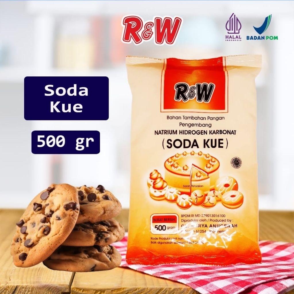 

Promo Soda Kue Baking Soda Pengembang Kue Rajawali R&W RW 500 Gr