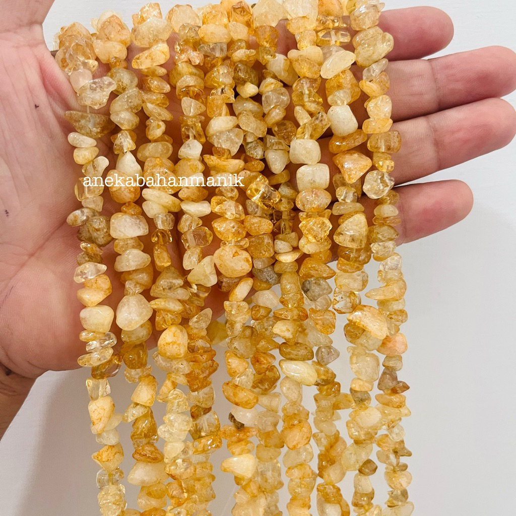 Manik Batu Kerikil Natural Citrine