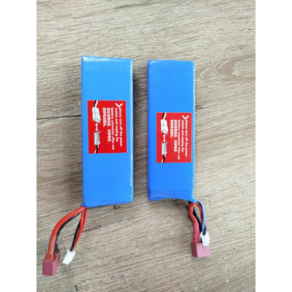 baterai lipo bekas second 2s 2200mah copotan wltoys 104001 124016