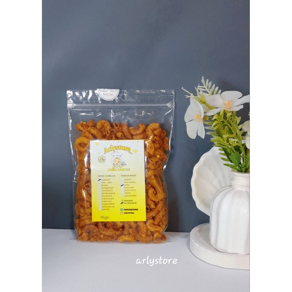 

cemilan makaroni kemasan plastik klip