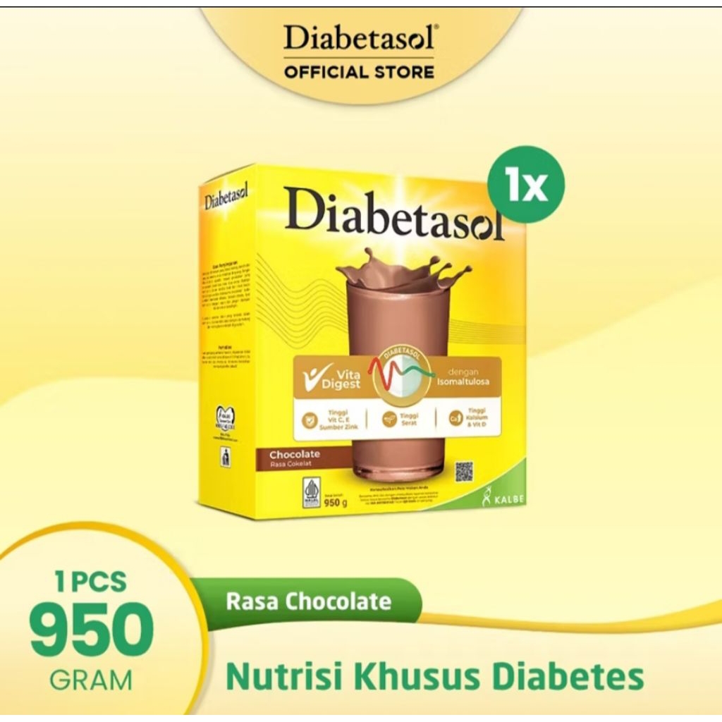 

Diabetasol susu 950 gr cokelat/ vanilla