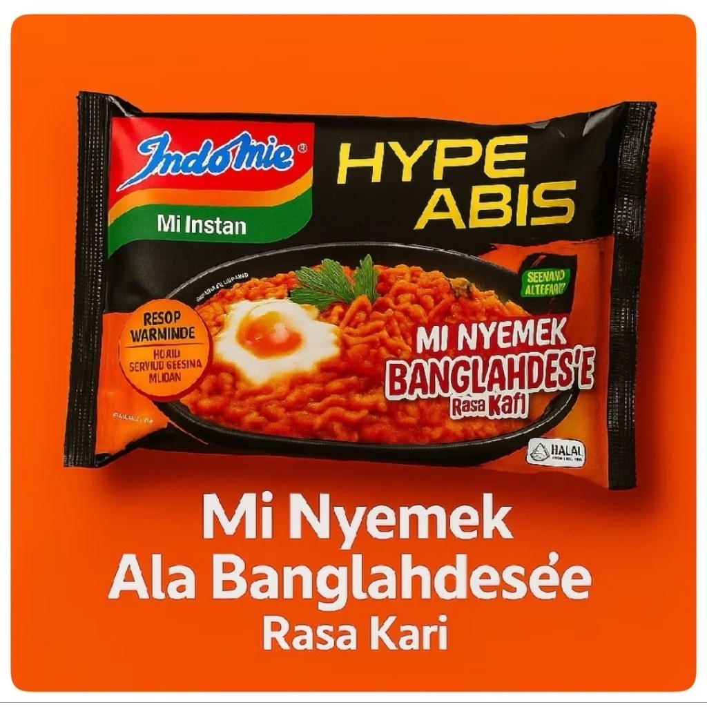 

Baru! Indomie Hype Abis Mie Nyemek Bangladesh Rasa Kari 80gr