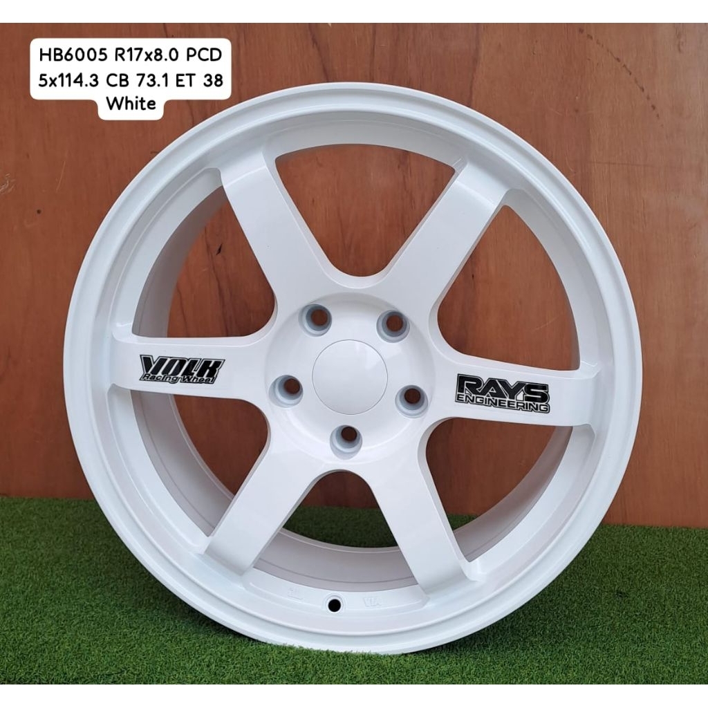 velg mobil pelek racing Ring 17 lubang 5 x114 TE37