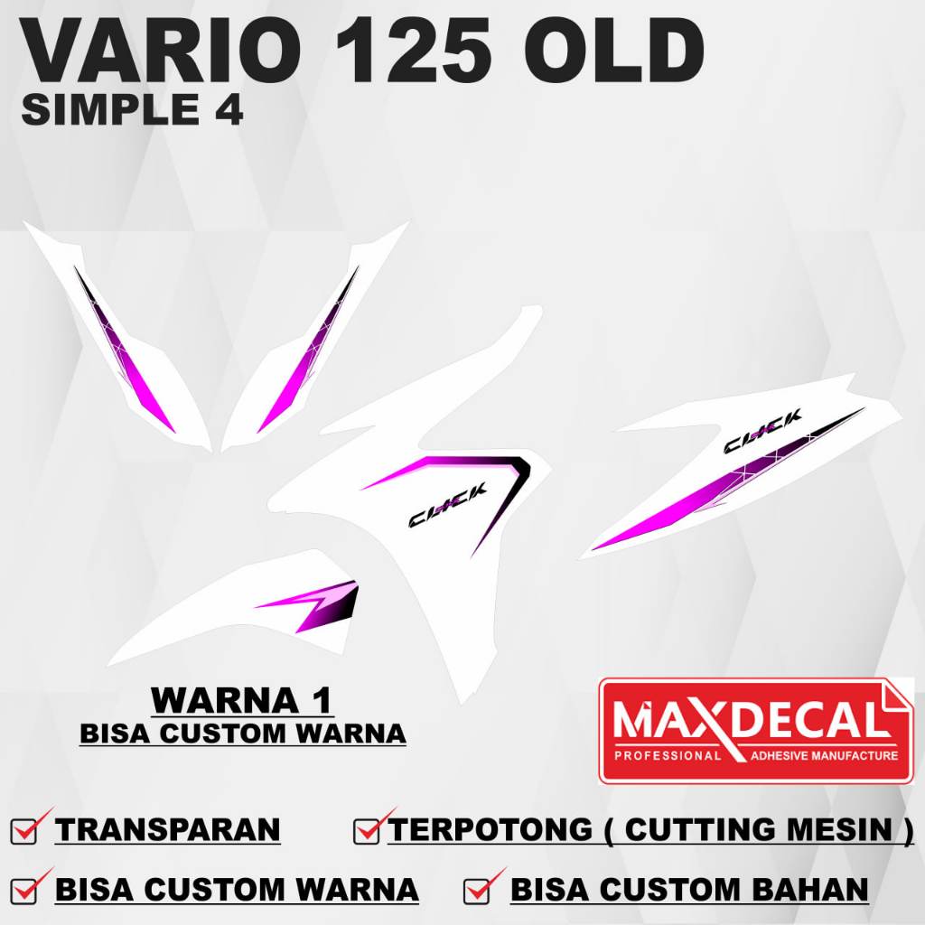 Stiker Vario 125 old 125 fi 2012-2015 / Striping Vario 125 old 125 fi 2012-2015 / Sticker Striping D