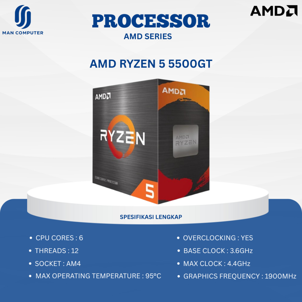 PROCESSOR AMD RYZEN 5 5500GT BOX