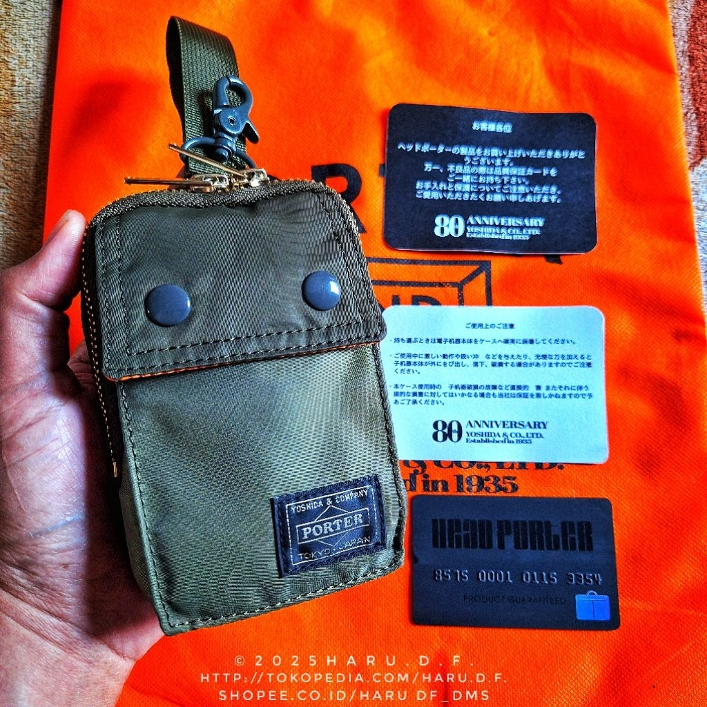 Porter Yoshida Tanker Pouch Sage Green