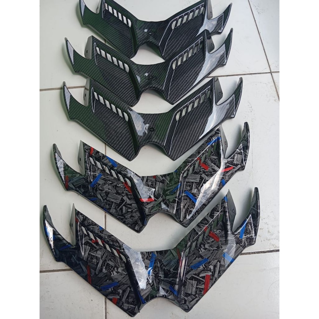 WINGLET PLASTIK CARBON R15 V1 DAN V2 WINGLET R15 LAMA V1 DAN V2