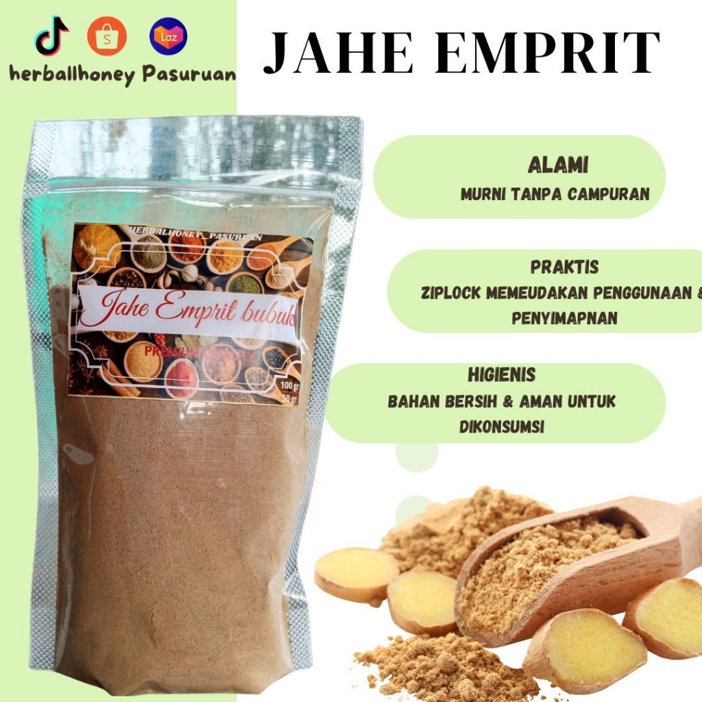 

Jahe Emprit bubuk 100% murni tanpa campuran
