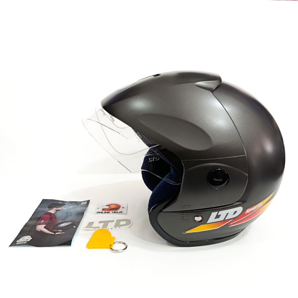HELM LTD SPORTS 100% ORIGINAL warna abu doff