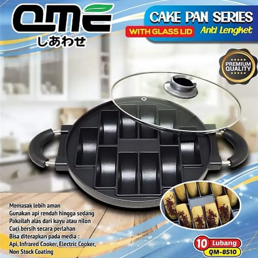 Cetakan 10 lubang / Cetakan pukis QME / Cetakan kue pukis / Cetakan pukis anti lengket / QME cetakan