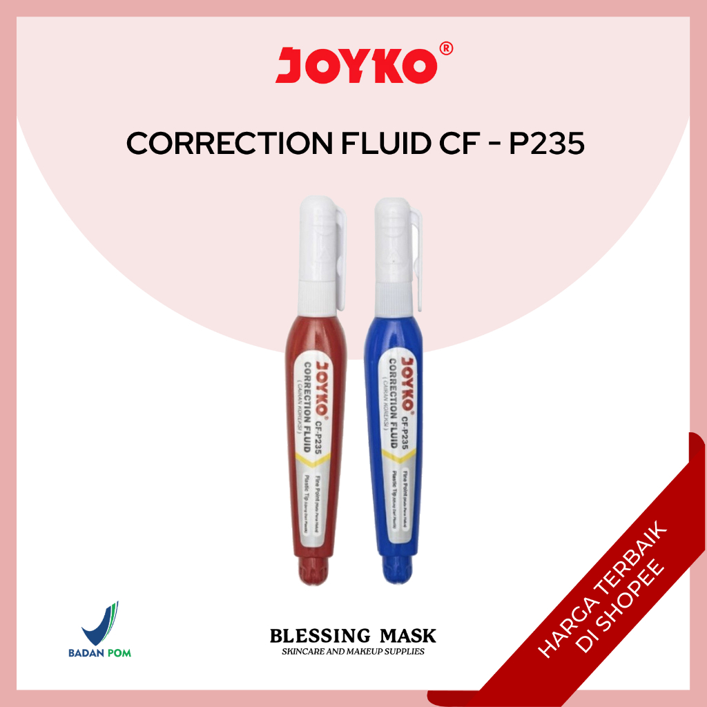 

JOYKO Correction Fluid CF - P235 | Tip Ex Cair P-235 | Tipe X | Blessingmask ATK