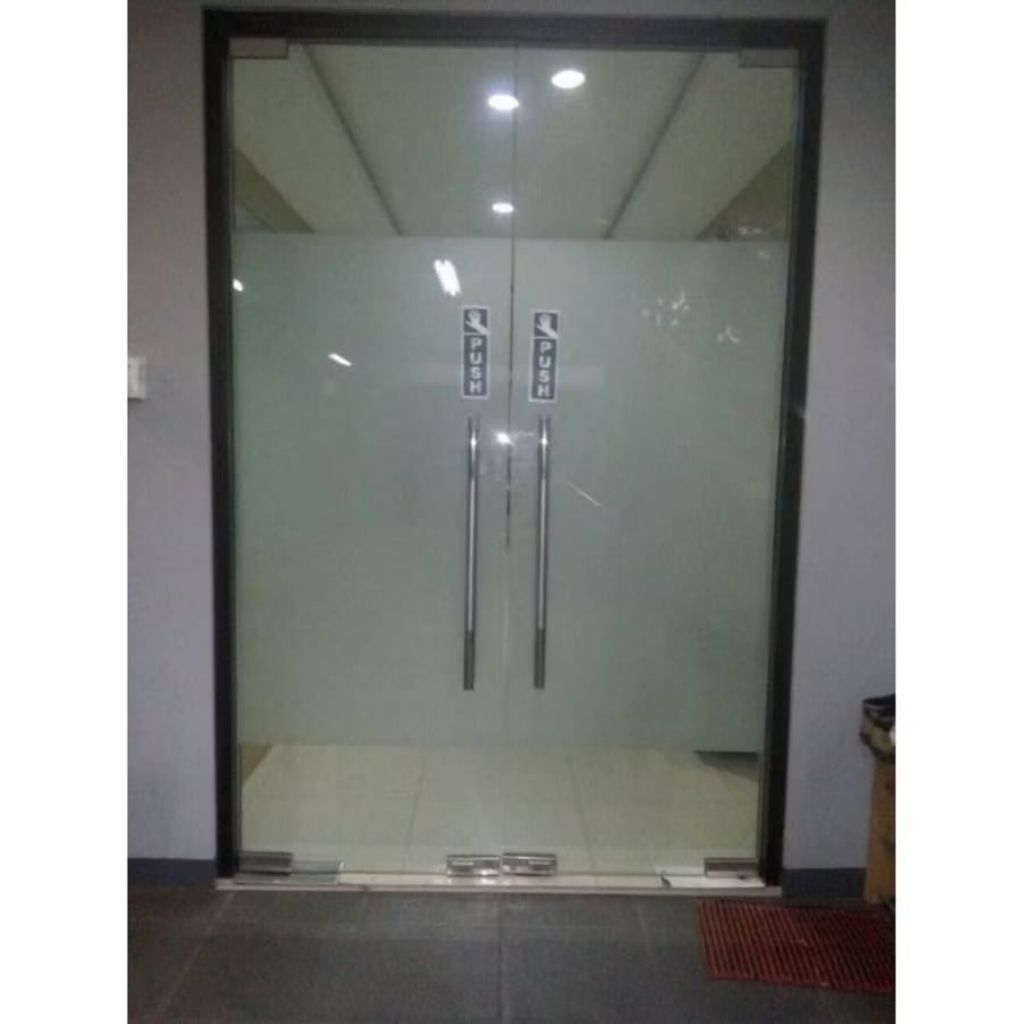 Pintu kaca dorma, pintu kaca floorhinge 12mm tempered