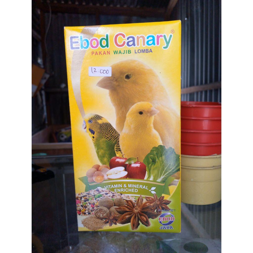 Ebod canary pakan kenari kardus
