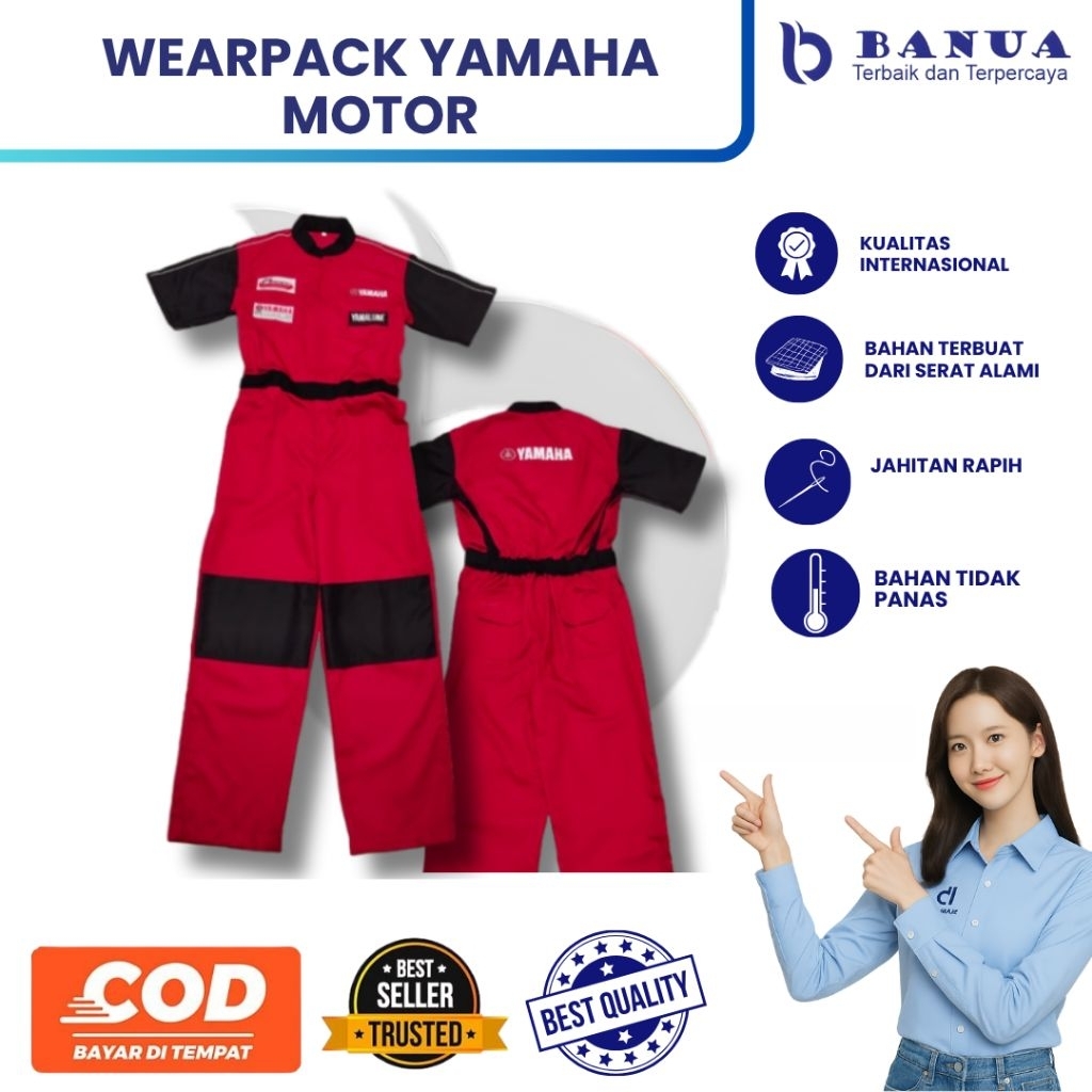 Seragam Standar Mekanik Yamaha | Wearpack Yamaha | Seragam Yamaha Mekanik | Seragam Bengkel Yamaha