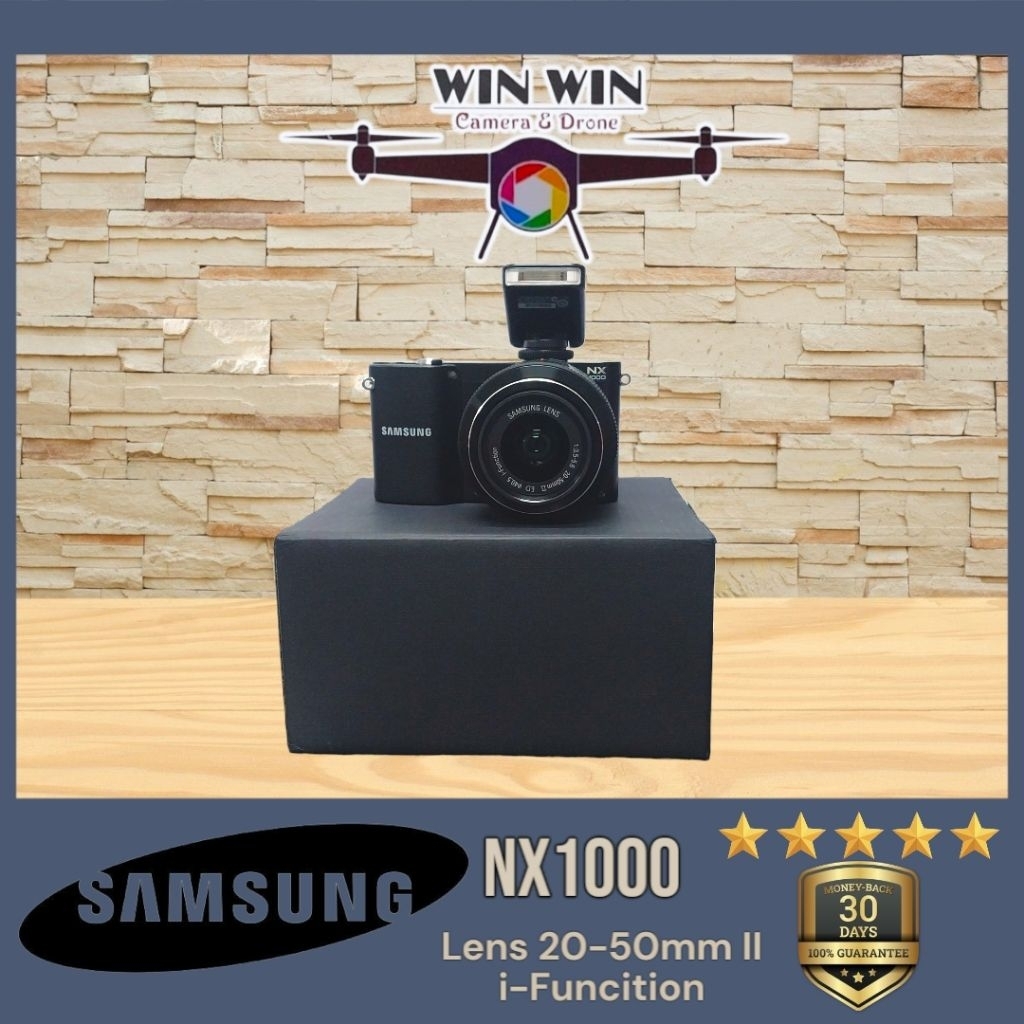 Camera Kamera Mirrorless Samsung NX1000 Lens 20-50mm