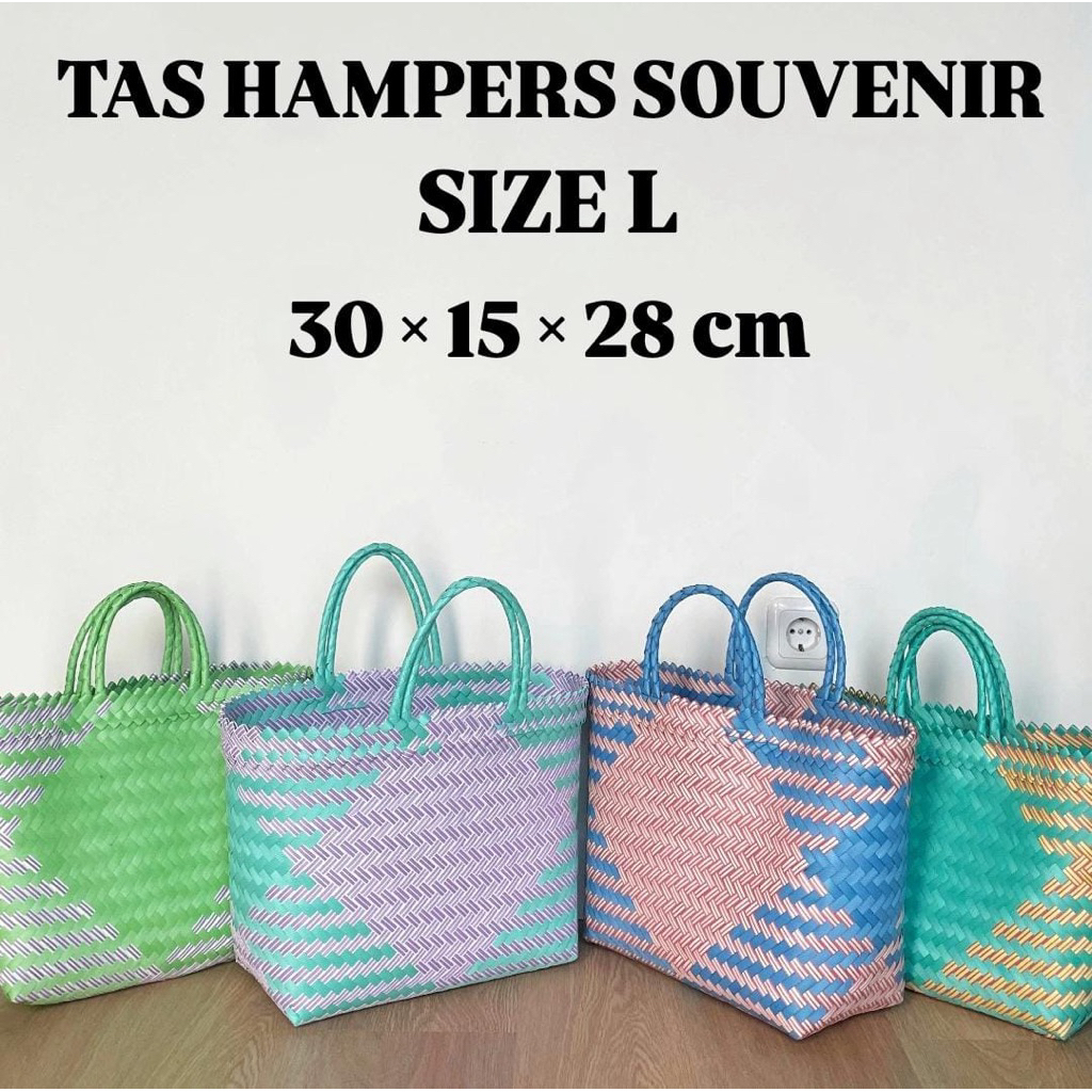 

TAS HAMPERS SOUVENIR SIZE L / TAS ANYAMAN 30x15x28 / TAS HAMPERS LEBARAN NATAL IDUL FITRI / TAS SOUVENIR ULANG TAHUN