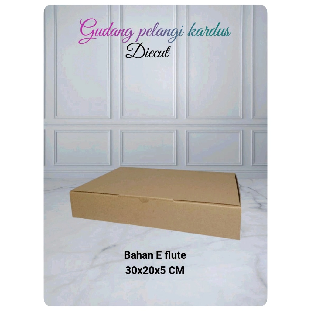 

kardus karton box uk. 30x20x5 cm .......model die cut/pizza