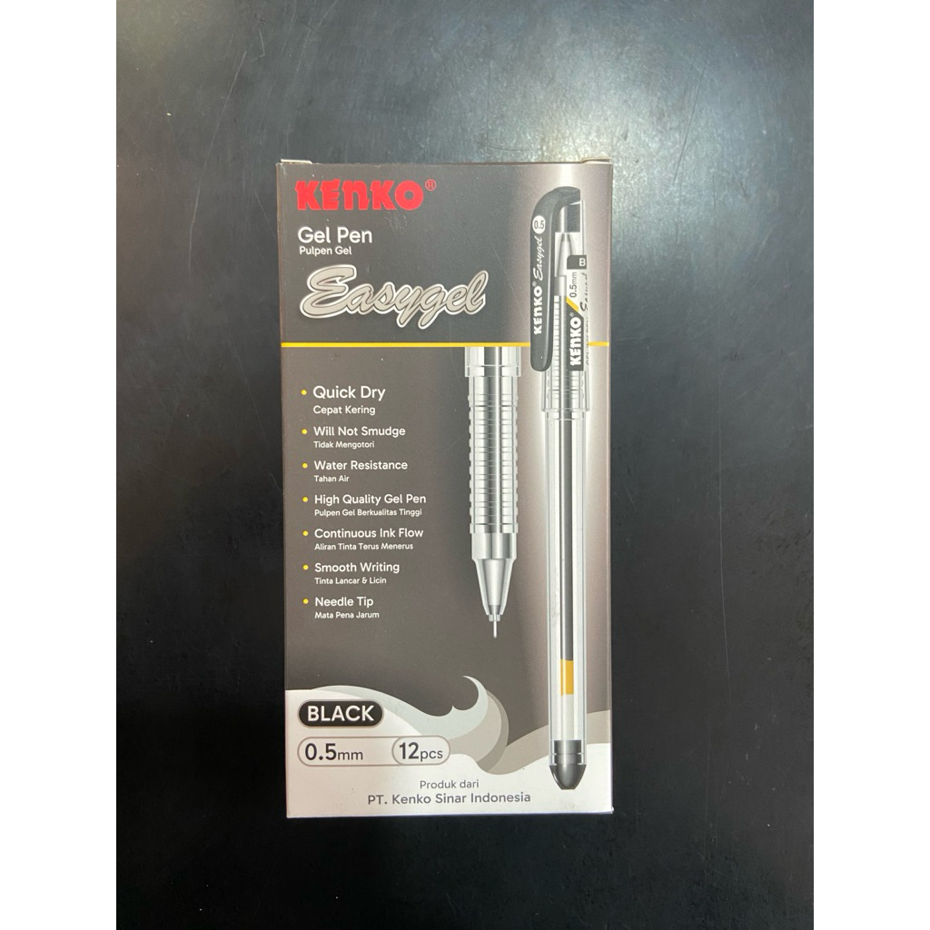 

Pulpen KENKO Easy Gel 0.5 Needle Tip (1 pack = 12 pen)