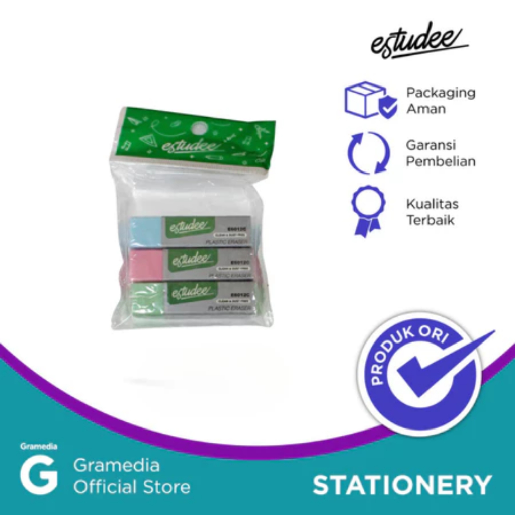 

Gramedia Pekanbaru - PENGHAPUS ESTUDEE SET 3PCS PASTEL