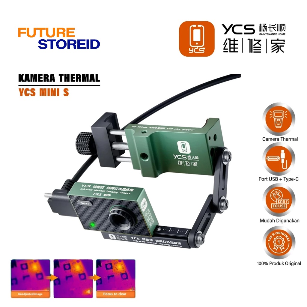 YCS MINI Microscope Thermal Kamera Thermal Original - Kamera Thermal Pendeteksi Panas Inframerah - C