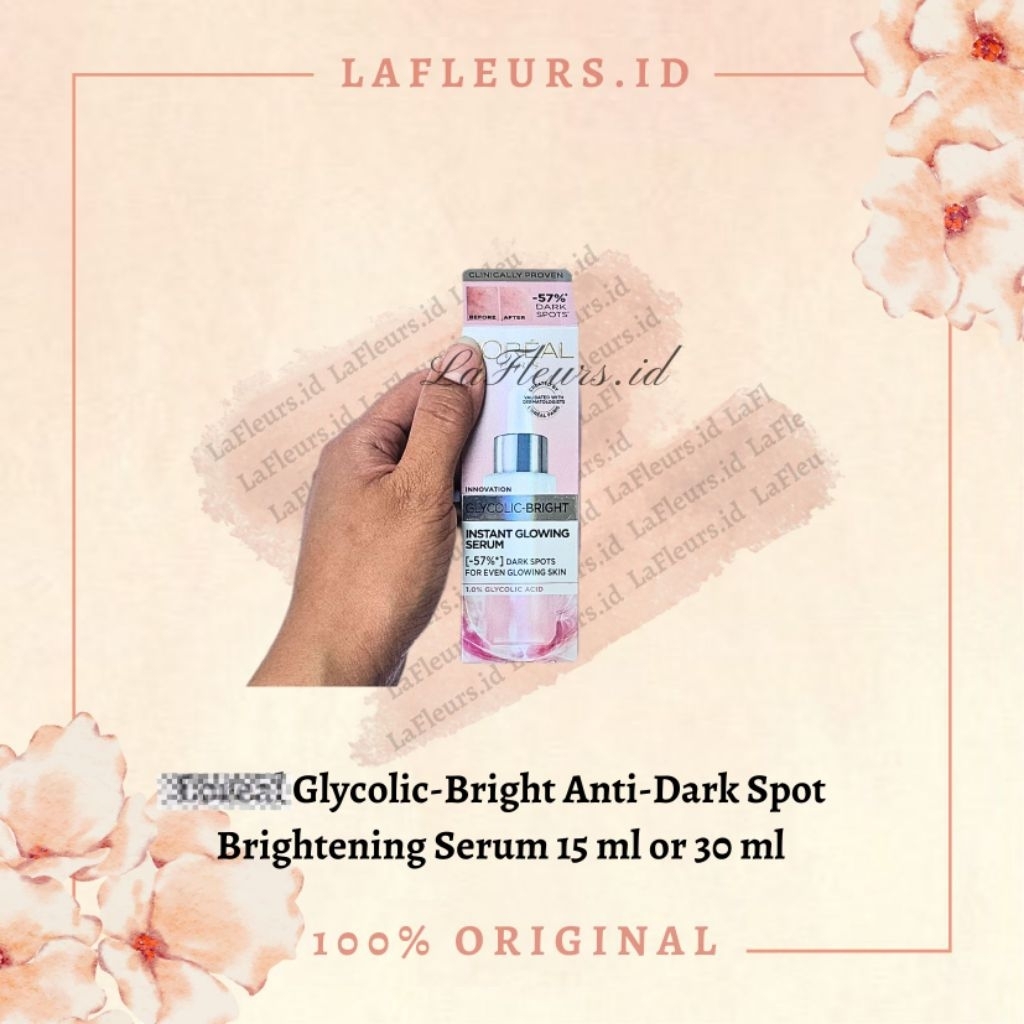 Loreal Paris Glycolic Bright / Glycolic Acid Instant Glowing Face Serum 15ml / 30ml