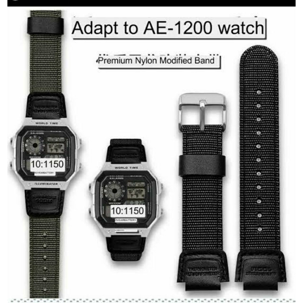 tali strap jam tangan casio Ae-1200 AE-1200W Ae-1300 AE-1300WH F-108 F-108WH