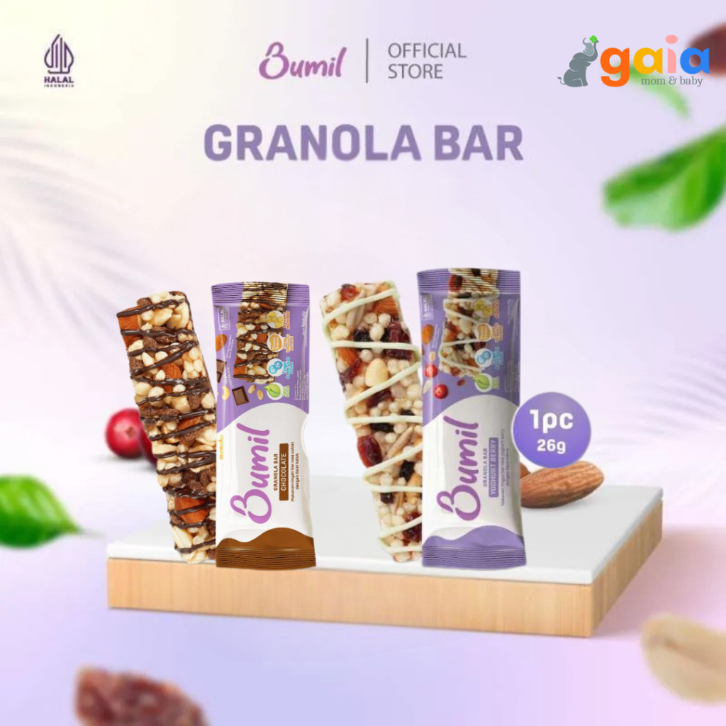 

Bumil Granola Bar 1Pcs | Snack Bar | Baik untuk Ibu Hamil & Menyusui