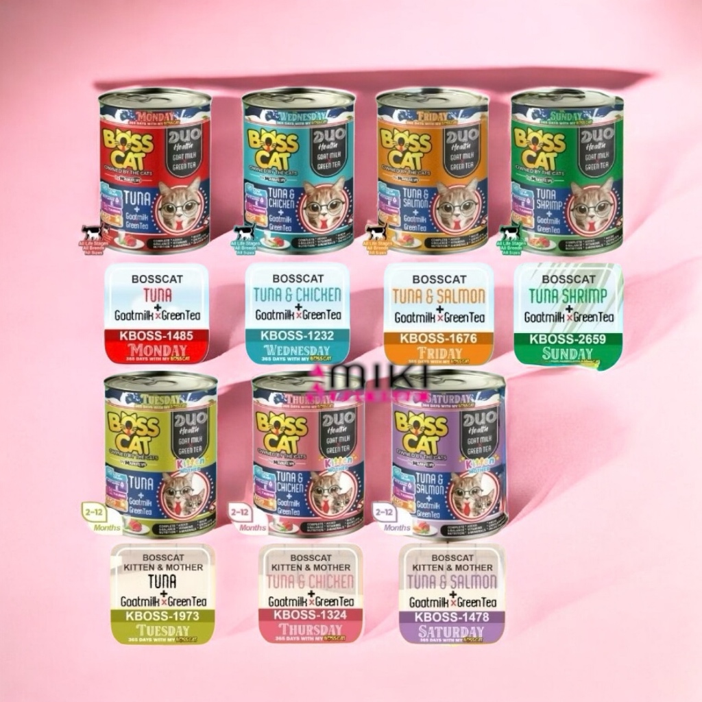 Boss Cat by Markotops Wet Food Kaleng 380gr – Makanan Basah Kucing Lezat & Bergizi untuk Kitten & Ad