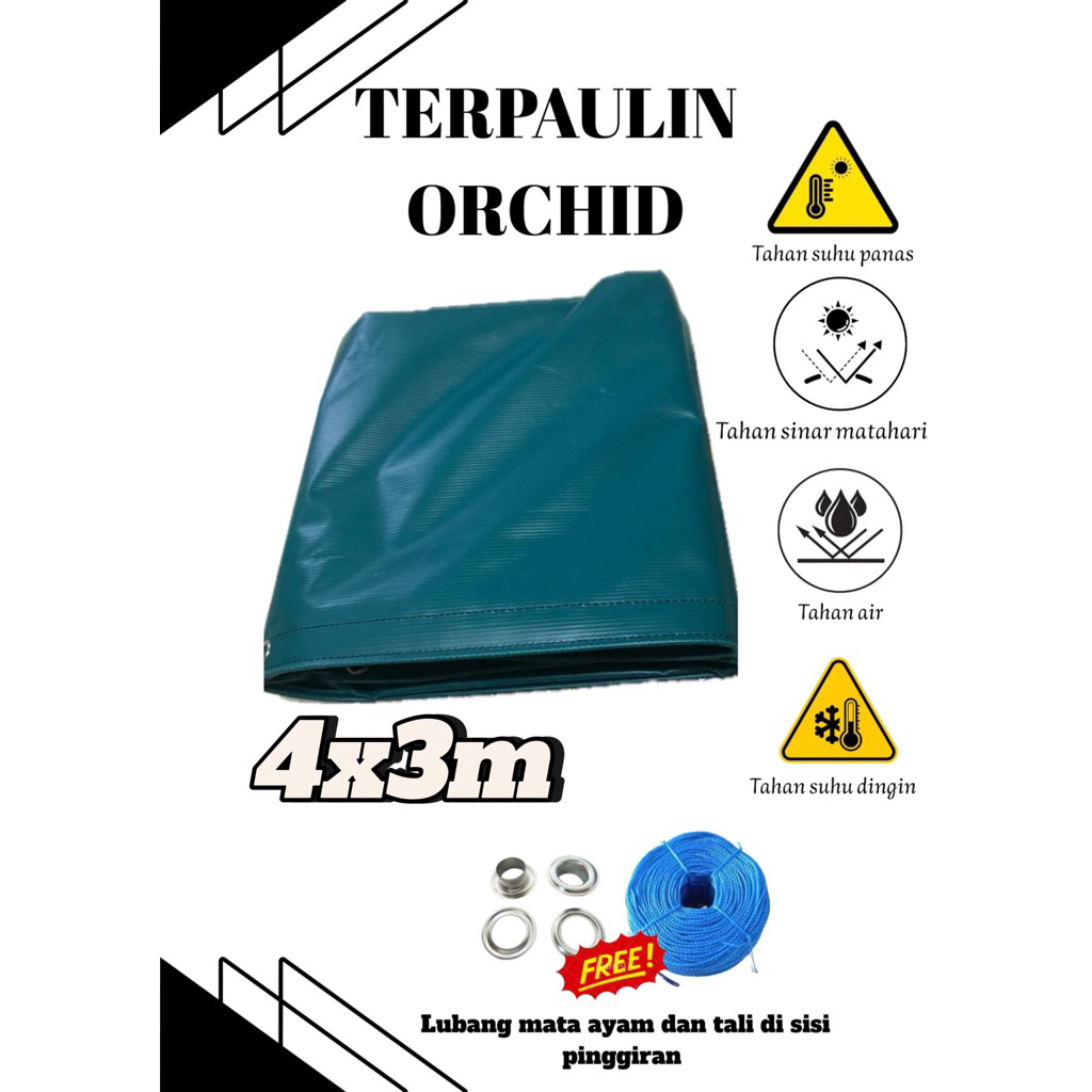 terpal korea terpal orchid terpaulin ukuran 4x3m proses jahit