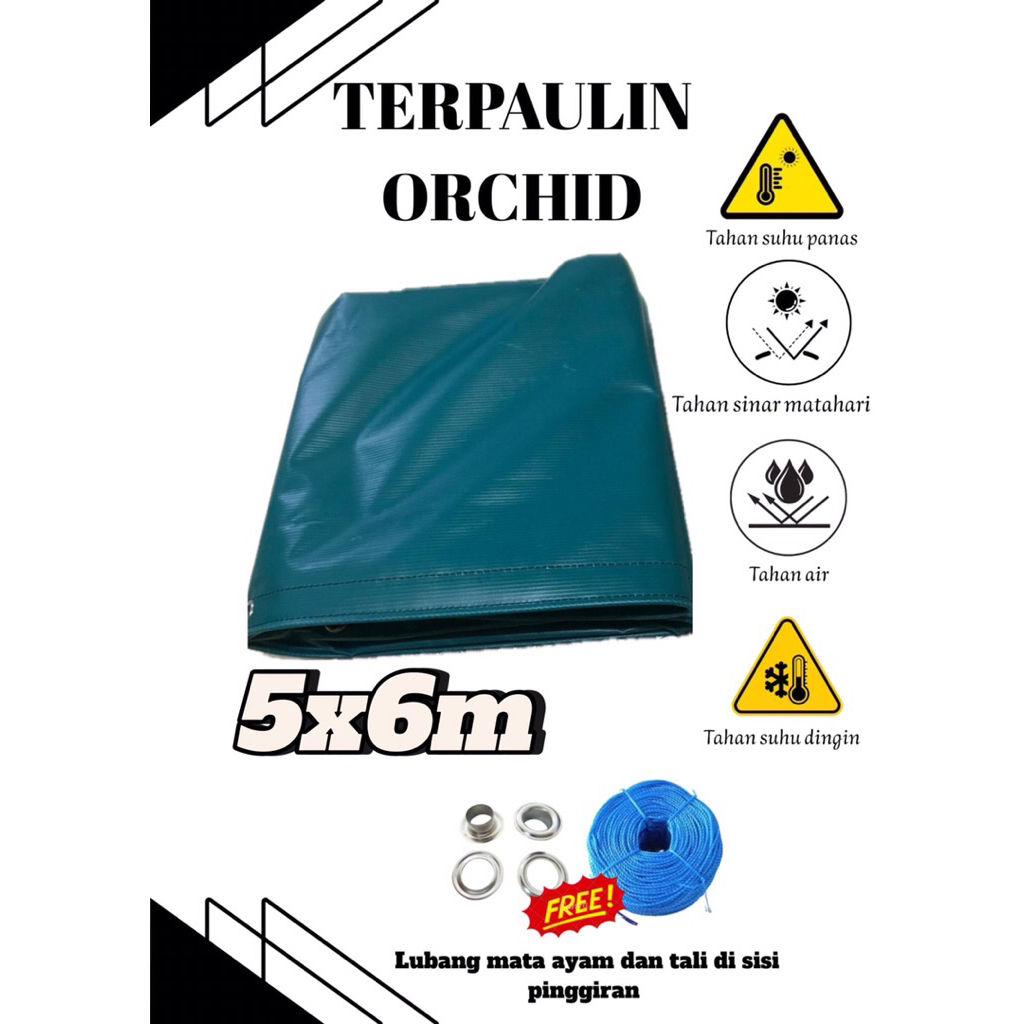 terpal orchid terpaulin terpal korea ukuran 6x5m proses jahit