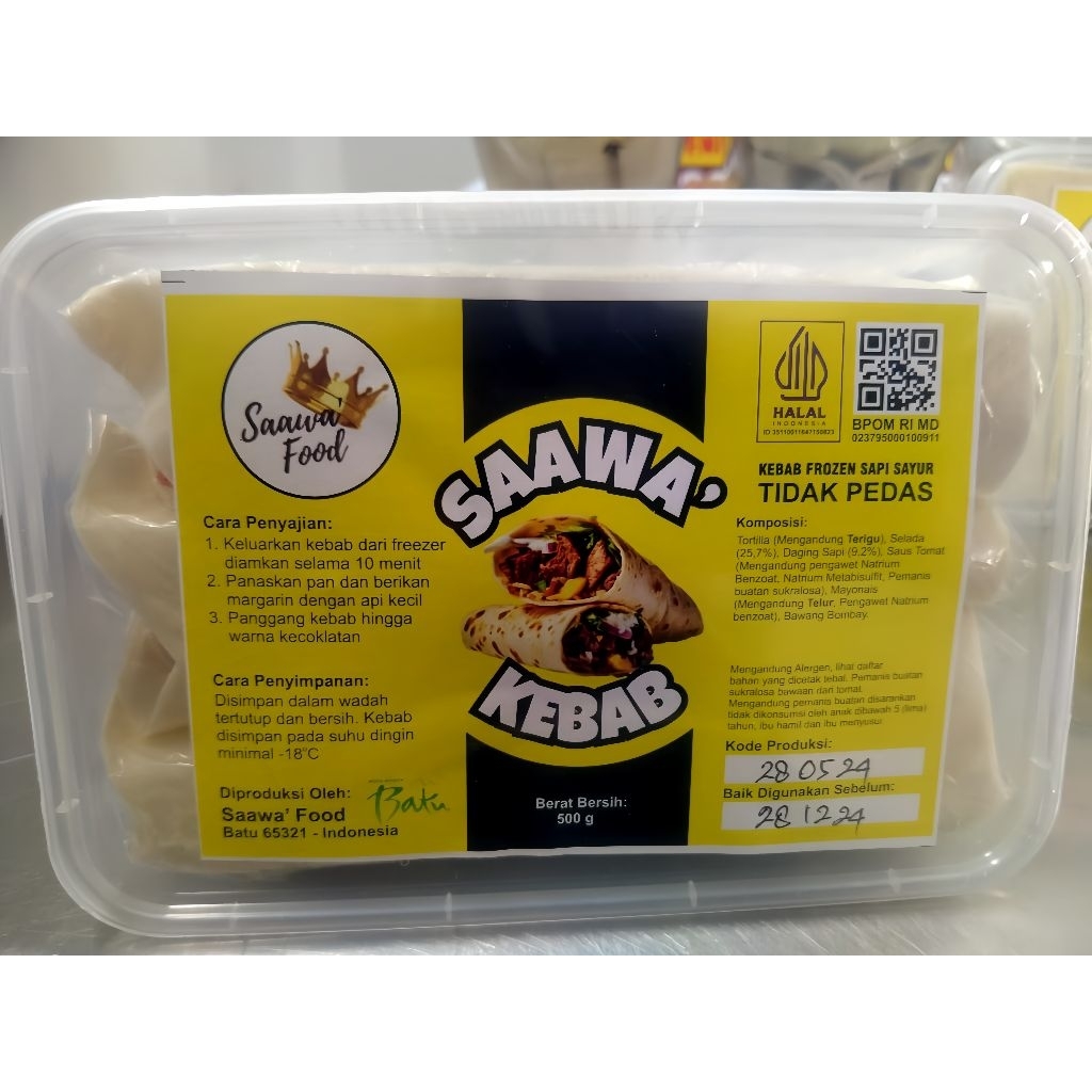 

Kebab Daging sayur JUMBO isi 5 pcs