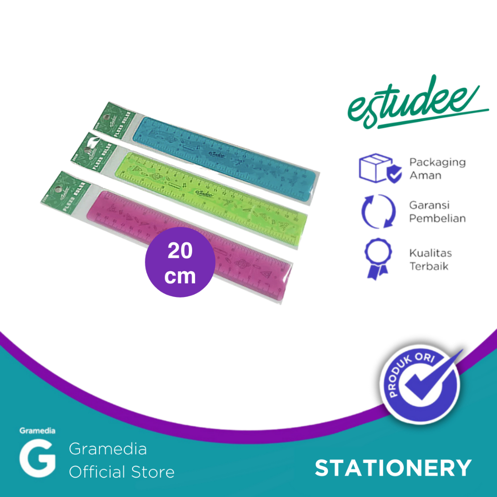 

Gramedia Pettarani - PENGGARIS ESTUDEE FLEXY RULER 20CM